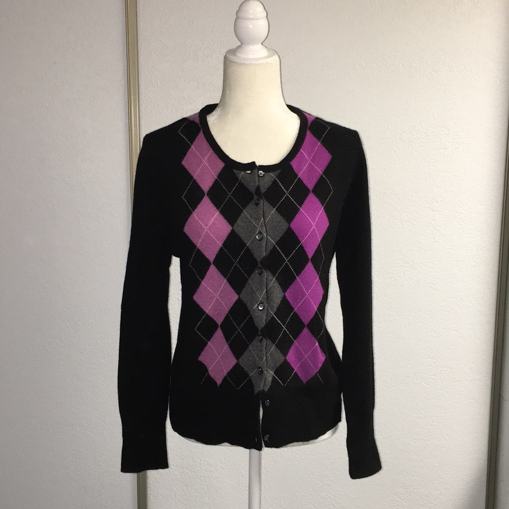 Apt 9 Argyle cashmere sweater